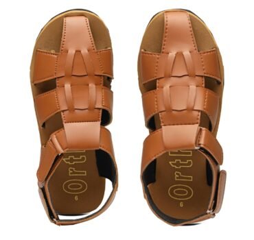 Ortho + Rest Comfortable Tan Solid Men's Sandals