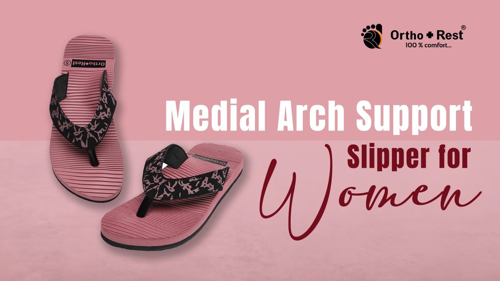 Medial Arch Support Slippers Women